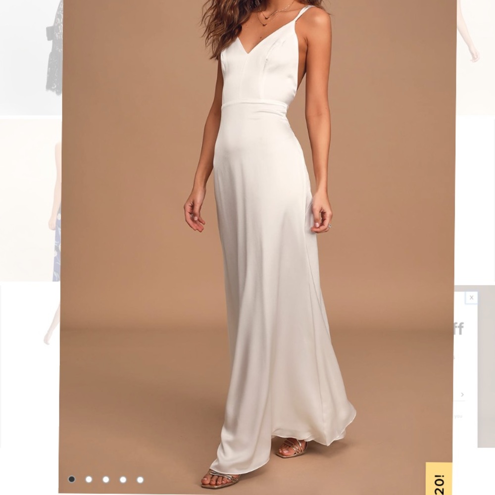 Satin Backless Maxi Dress - Lulu’s